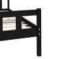 vidaXL Massivholzbett Schwarz 90x200 cm vidaXL Massivholzbett Schwarz 90x200 cm