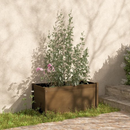 vidaXL Pflanzkübel Honigbraun 100x50x50 cm Massivholz Kiefer