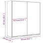 vidaXL Bad-Spiegelschrank Hochglanz-Weiß 64x20x67 cm vidaXL Bad-Spiegelschrank Hochglanz-Weiß 64x20x67 cm