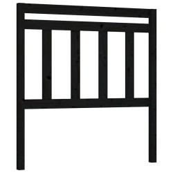 vidaXL Kopfteil Schwarz 106x4x100 cm Massivholz Kiefer
