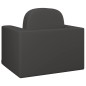 2-in-1 Kindersofa Schwarz Kunstleder 2-in-1 Kindersofa Schwarz Kunstleder