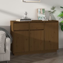 vidaXL Sideboard Honigbraun 110x34x75 cm Massivholz Kiefer
