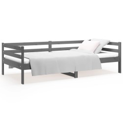vidaXL Tagesbett Grau 90x190 cm Massivholz Kiefer
