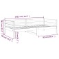 vidaXL Tagesbett Grau 90x190 cm Massivholz Kiefer vidaXL Tagesbett Grau 90x190 cm Massivholz Kiefer