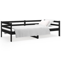 vidaXL Tagesbett Schwarz 90x190 cm Massivholz Kiefer