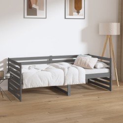 vidaXL Tagesbett Grau 90x190 cm Massivholz Kiefer