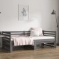 vidaXL Tagesbett Ausziehbar Grau 2x(90x190) cm Massivholz Kiefer vidaXL Tagesbett Ausziehbar Grau 2x(90x190) cm Massivholz Kiefer