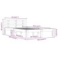 vidaXL Massivholzbett Honigbraun 135x190 cm vidaXL Massivholzbett Honigbraun 135x190 cm