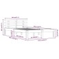 vidaXL Massivholzbett Honigbraun 140x190 cm vidaXL Massivholzbett Honigbraun 140x190 cm