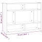 vidaXL Wandregal Grau Sonoma 75x16x55 cm Holzwerkstoff vidaXL Wandregal Grau Sonoma 75x16x55 cm Holzwerkstoff