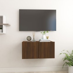 vidaXL TV-Wandschrank Braun Eiche 60x30x30 cm Holzwerkstoff