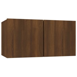 vidaXL TV-Wandschrank Braun Eiche 60x30x30 cm Holzwerkstoff