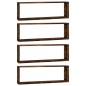 vidaXL Wandregale 4 Stk. Räuchereiche 80x15x26,5 cm Holzwerkstoff vidaXL Wandregale 4 Stk. Räuchereiche 80x15x26,5 cm Holzwerkstoff