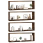 vidaXL Wandregale 4 Stk. Räuchereiche 80x15x26,5 cm Holzwerkstoff vidaXL Wandregale 4 Stk. Räuchereiche 80x15x26,5 cm Holzwerkstoff