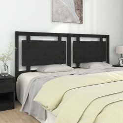 vidaXL Kopfteil Schwarz 185,5x4x100 cm Massivholz Kiefer