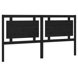 vidaXL Kopfteil Schwarz 185,5x4x100 cm Massivholz Kiefer