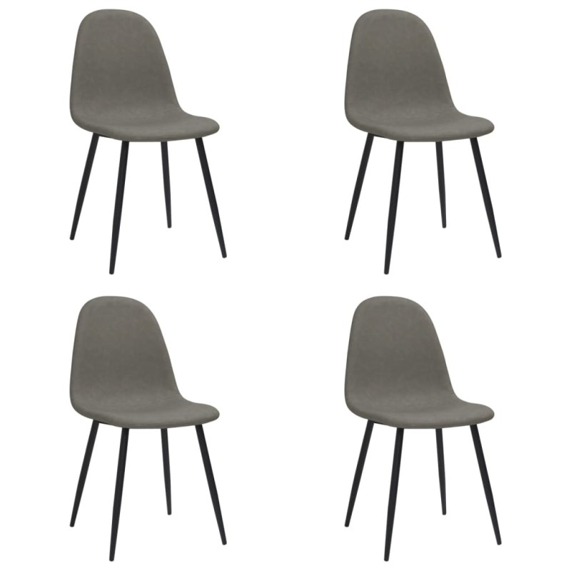 Esszimmerstühle 4 Stk. 45x54,5x87 cm Dunkelgrau Kunstleder Esszimmerstühle 4 Stk. 45x54,5x87 cm Dunkelgrau Kunstleder