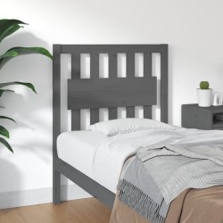 vidaXL Kopfteil Grau 80,5x4x100 cm Massivholz Kiefer