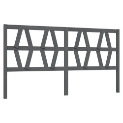 vidaXL Kopfteil Grau 186x4x100 cm Massivholz Kiefer