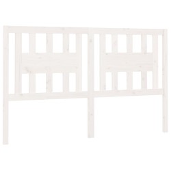 vidaXL Kopfteil Weiß 156x4x100 cm Massivholz Kiefer