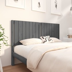 vidaXL Bett-Kopfteil Grau 155,5x4x100 cm Massivholz Kiefer