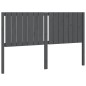 vidaXL Bett-Kopfteil Grau 155,5x4x100 cm Massivholz Kiefer