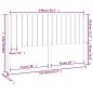 vidaXL Bett-Kopfteil Grau 155,5x4x100 cm Massivholz Kiefer