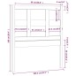 vidaXL Kopfteil 105,5x4x100 cm Massivholz Kiefer