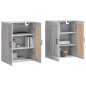 Wandschränke 2 Stk. Grau Sonoma Holzwerkstoff Wandschränke 2 Stk. Grau Sonoma Holzwerkstoff