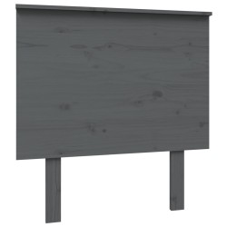 vidaXL Kopfteil Grau 79x6x82,5 cm Massivholz Kiefer