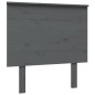 vidaXL Kopfteil Grau 79x6x82,5 cm Massivholz Kiefer