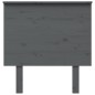 vidaXL Kopfteil Grau 79x6x82,5 cm Massivholz Kiefer