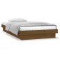 vidaXL Massivholzbett mit LEDs Honigbraun 75x190 cm vidaXL Massivholzbett mit LEDs Honigbraun 75x190 cm