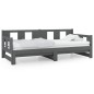 vidaXL Tagesbett Ausziehbar Grau Massivholz Kiefer 2x(80x200) cm vidaXL Tagesbett Ausziehbar Grau Massivholz Kiefer 2x(80x200) cm