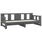 vidaXL Tagesbett Ausziehbar Grau Massivholz Kiefer 2x(80x200) cm vidaXL Tagesbett Ausziehbar Grau Massivholz Kiefer 2x(80x200) cm