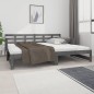 vidaXL Tagesbett Ausziehbar Grau Massivholz Kiefer 2x(90x200) cm vidaXL Tagesbett Ausziehbar Grau Massivholz Kiefer 2x(90x200) cm