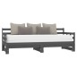 vidaXL Tagesbett Ausziehbar Grau Massivholz Kiefer 2x(90x200) cm vidaXL Tagesbett Ausziehbar Grau Massivholz Kiefer 2x(90x200) cm