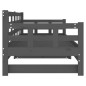 vidaXL Tagesbett Ausziehbar Grau Massivholz Kiefer 2x(90x200) cm vidaXL Tagesbett Ausziehbar Grau Massivholz Kiefer 2x(90x200) cm