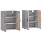 Wandschränke 2 Stk. Grau Sonoma Holzwerkstoff Wandschränke 2 Stk. Grau Sonoma Holzwerkstoff