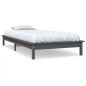vidaXL Massivholzbett Grau 75x190 cm Kiefer vidaXL Massivholzbett Grau 75x190 cm Kiefer