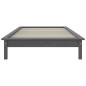 vidaXL Massivholzbett Grau 75x190 cm Kiefer vidaXL Massivholzbett Grau 75x190 cm Kiefer