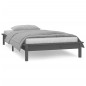 vidaXL Massivholzbett mit LEDs Grau 75x190 cm vidaXL Massivholzbett mit LEDs Grau 75x190 cm