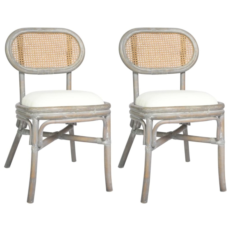 vidaXL Esszimmerstühle 2 Stk. Grau Leinen vidaXL Esszimmerstühle 2 Stk. Grau Leinen