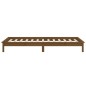 vidaXL Massivholzbett mit LEDs Honigbraun 75x190 cm vidaXL Massivholzbett mit LEDs Honigbraun 75x190 cm
