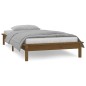 vidaXL Massivholzbett mit LEDs Honigbraun 90x190 cm vidaXL Massivholzbett mit LEDs Honigbraun 90x190 cm