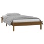 vidaXL Massivholzbett mit LEDs Honigbraun 90x190 cm vidaXL Massivholzbett mit LEDs Honigbraun 90x190 cm