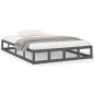 vidaXL Massivholzbett Grau 120x190 cm vidaXL Massivholzbett Grau 120x190 cm