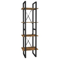 vidaXL Bücherregal 4 Fächer Räuchereiche 40x30x140 cm Holzwerkstoff