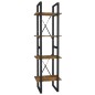 vidaXL Bücherregal 4 Fächer Räuchereiche 40x30x140 cm Holzwerkstoff vidaXL Bücherregal 4 Fächer Räuchereiche 40x30x140 cm Holzwerkstoff