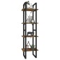 vidaXL Bücherregal 4 Fächer Räuchereiche 40x30x140 cm Holzwerkstoff vidaXL Bücherregal 4 Fächer Räuchereiche 40x30x140 cm Holzwerkstoff